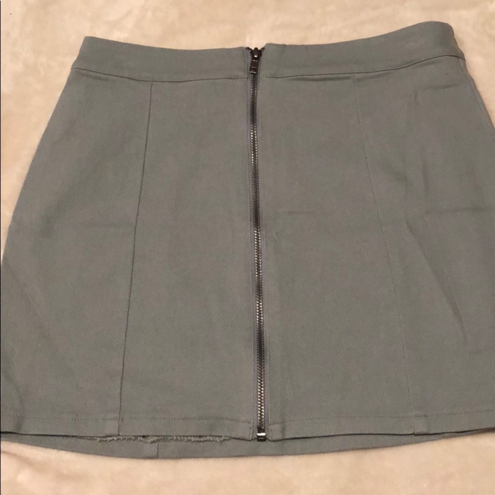 Light denim mini skirt